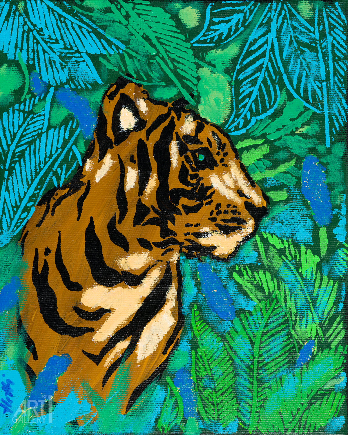 Tiger im Dschungel 24x30