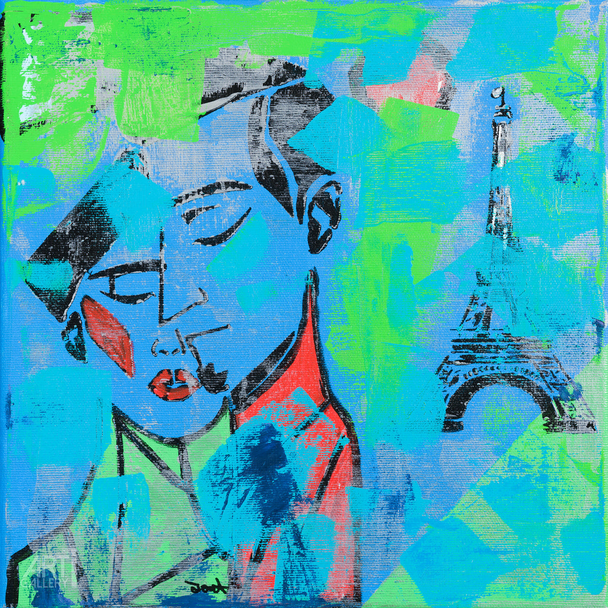 Blau/Grün - 30x30