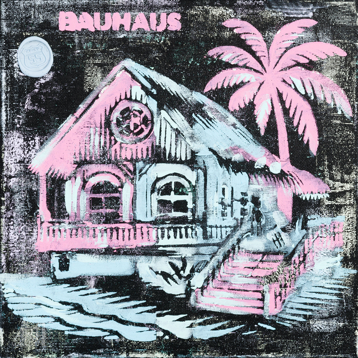Bauhaus 30 x 30 - schwarz/türkis/pink