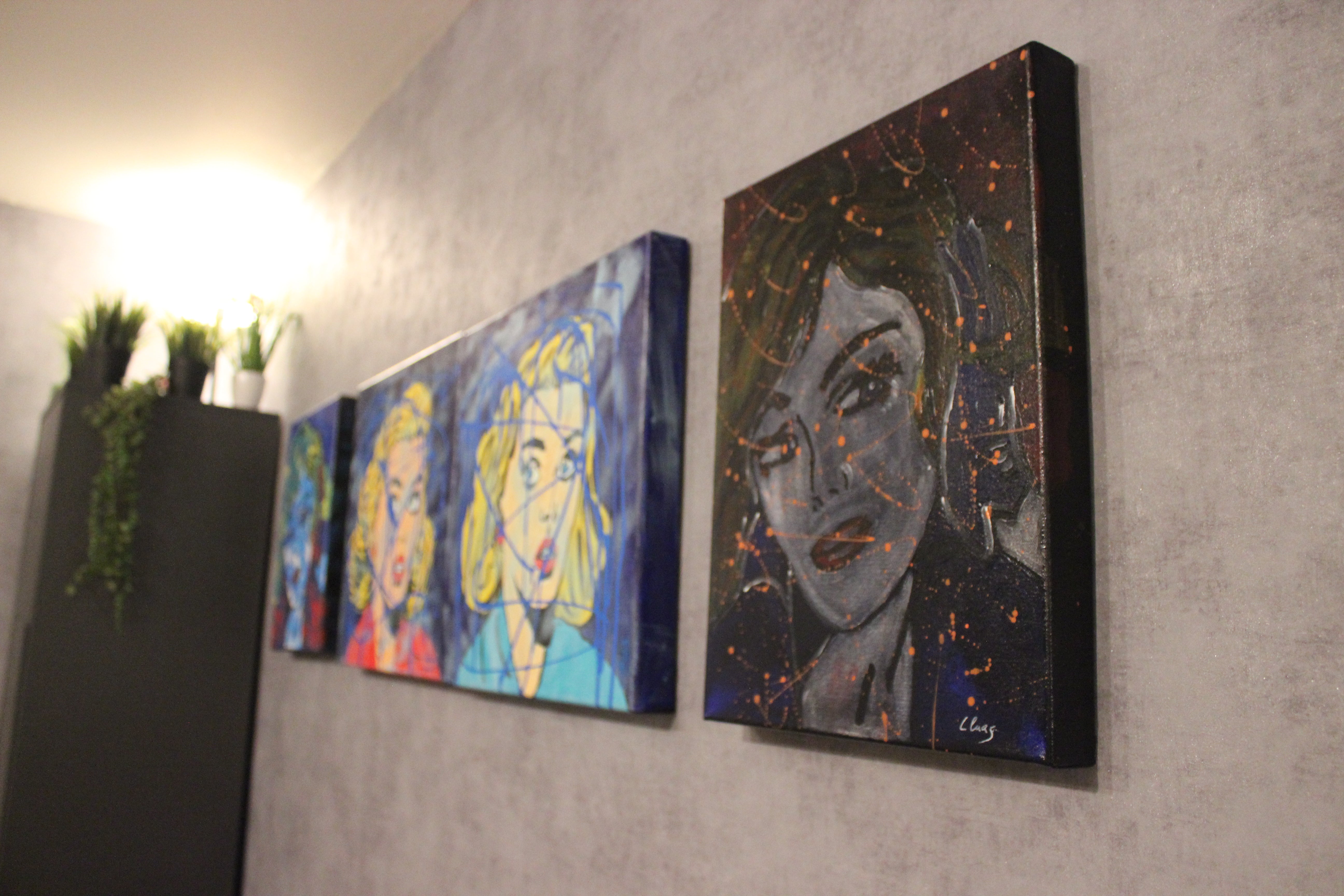 Blonde dropping woman