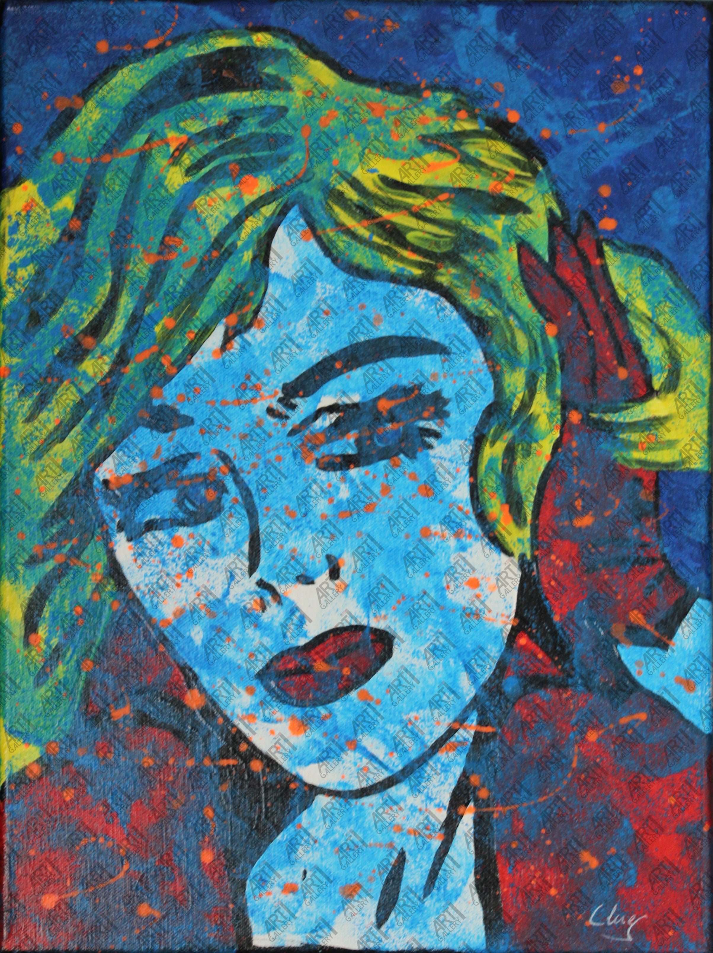 Blonde dropping woman